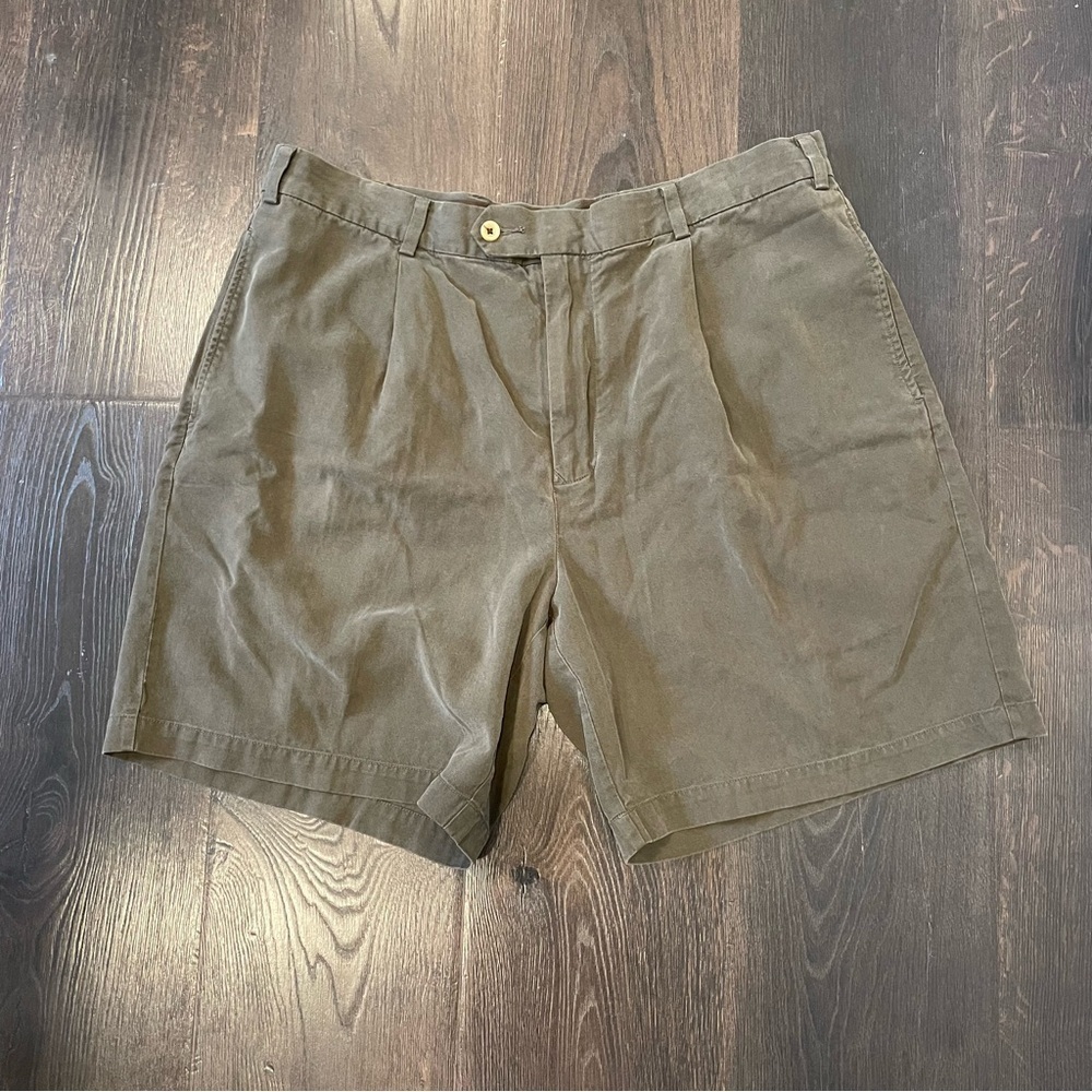 Tommy Bahama Men's Casual Shorts Size 36 Green 60% Tencel Lyocell 40% Cotton